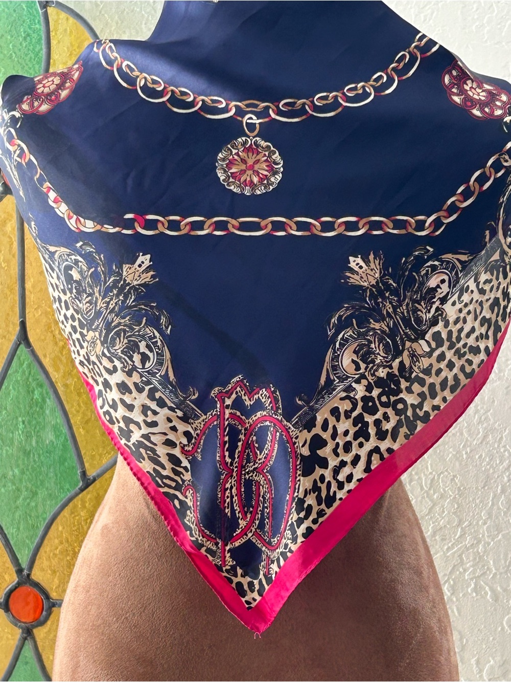 Beautiful silk blend couture style scarf